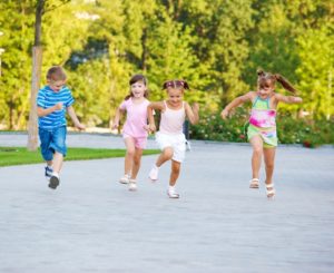 A consistent exercise regimen helps children maintain a healthy weight.