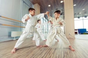 Kids excited about martial arts