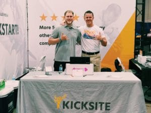 Kicksite booth at World Masters