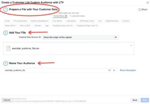 Facebook remarketing prospect email list