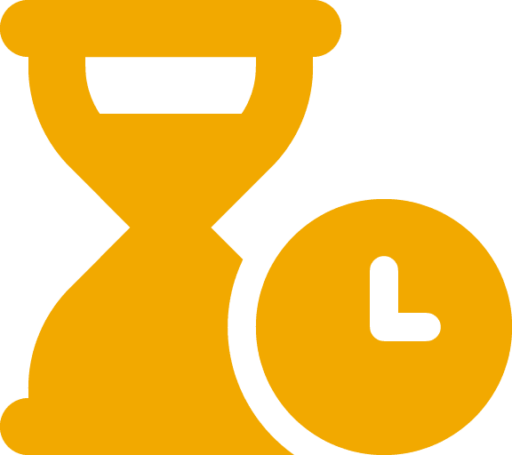 Hourglass and clock icon