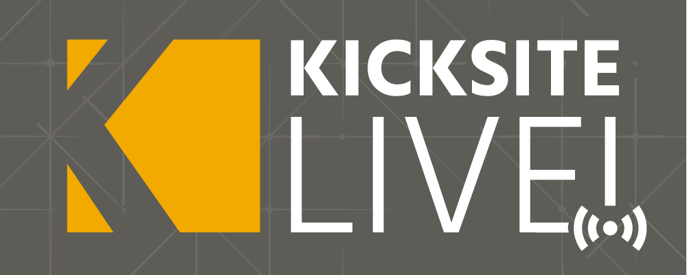 Kicksite Live text next to Kicksite gold K mark