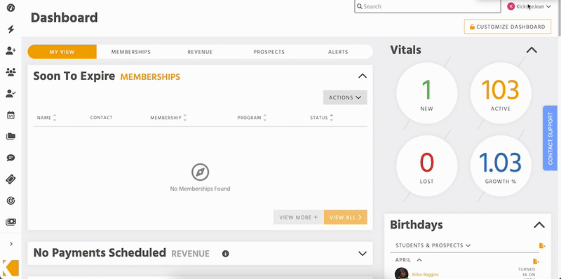Enable barcode check in in Attendance Settings.